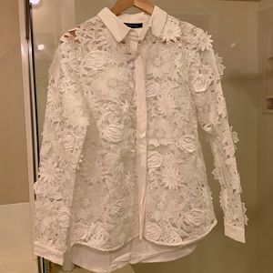 French Connection 3D effect blouse